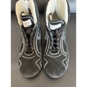 Zamp ZR-30 Racing Shoes Size 7 Black Suede Motorsport Race Shoes